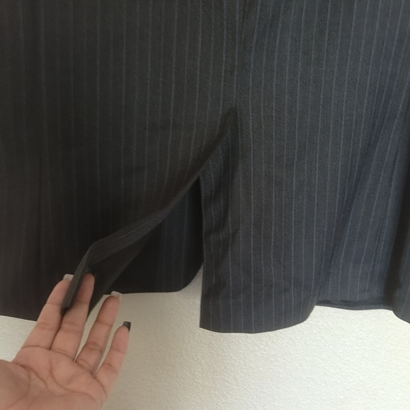 LAUREN RALPH LAUREN Navy Blue White Stripes Dress blazer Sz 40S Wool Mens Button - Picture 3 of 13